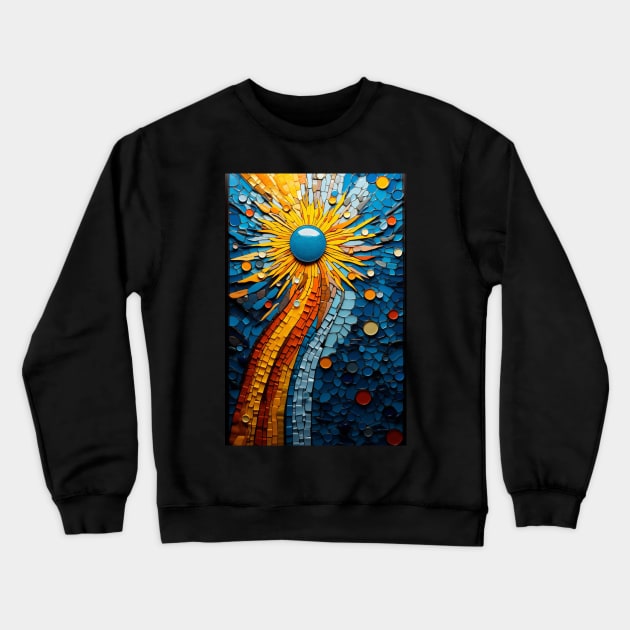 Abstract Shooting Star Crewneck Sweatshirt by Mistywisp